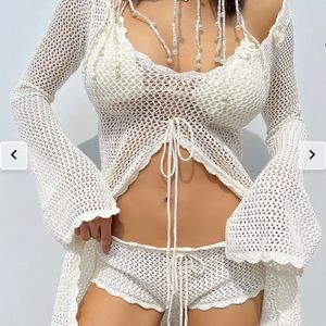 Frankie’s Collette Crochet Tunic, Genevieve shorts, & Headband